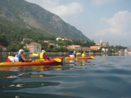 Kayaking in the bay of Kotor
